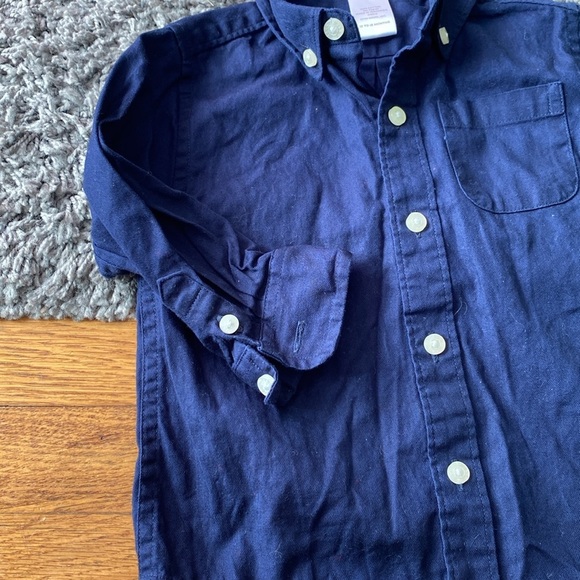 Janie & Jack Red Linen and Blue Cotton Button Down Shirt Bundle Sz 12-18 - Picture 5 of 16